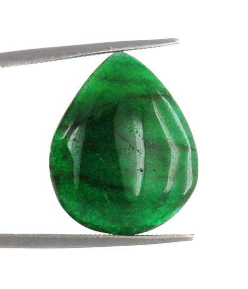 8.52 Ct Certified Pear Cabochon Natural Emerald Gemstone