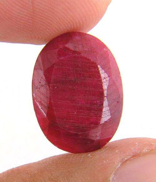 15.13 Ct Certified Oval Mixed Cut Natural Ruby Gemstone