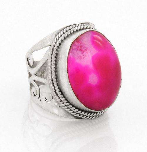 Brazilian Mines Drucy Gemstone Ring in Silver Alloy