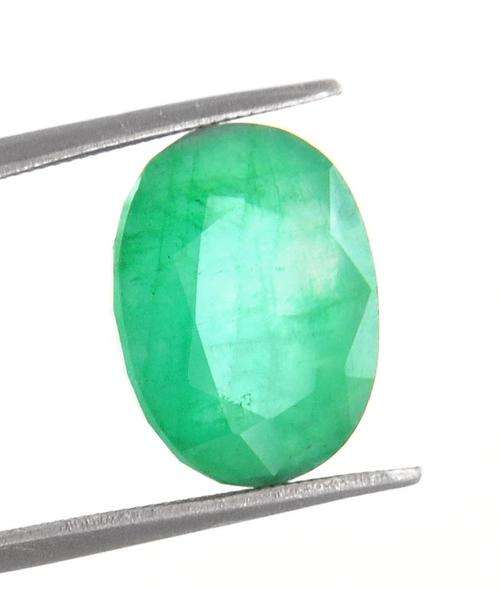 6.39 Ct Certified Oval Cut Natural Emerald Gemstone with IGLI Certification