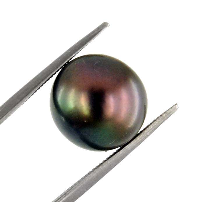 4.83 Ct MGL Certified Round Shape Black Freshwater Pearl Gemstone