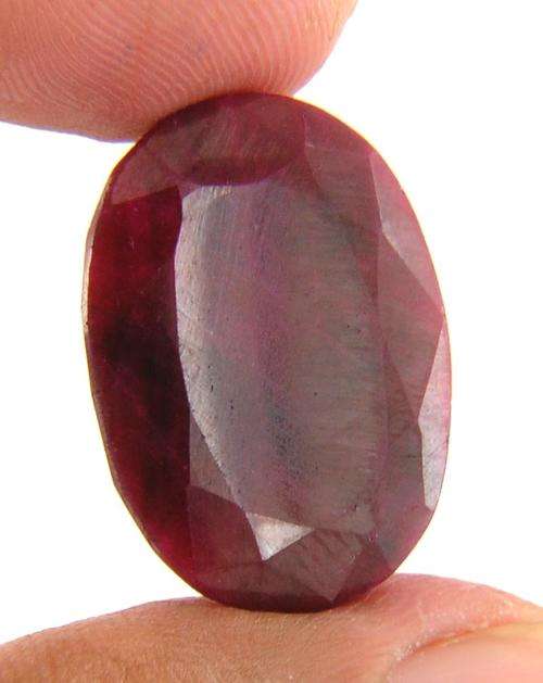 38.32 Ct Certified Oval Mixed Cut Natural Ruby Gemstone