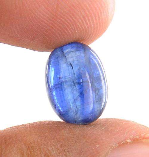 8.35 Ct Certified Oval Cabochon Royal Blue Kyanite Gemstone