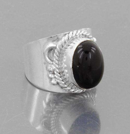 Designer 10.5 Gm Black Onyx Gemstone Silver Ring