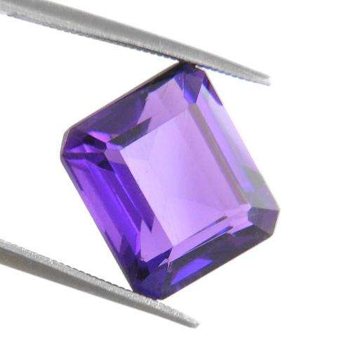 23.08 Ct Certified Emerald Cut Amethyst Gemstone