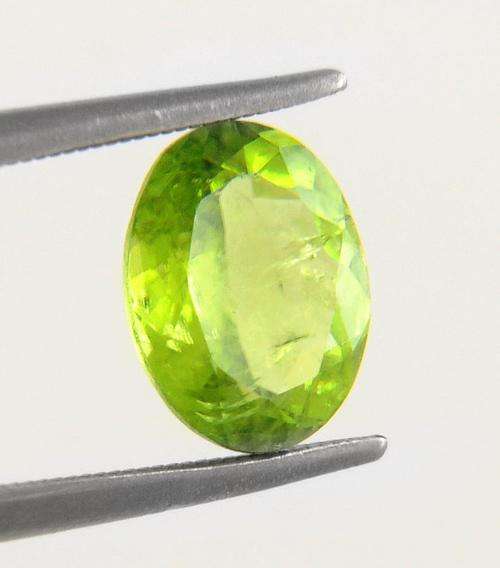 1.93 Ct Oval Faceted Certified Peridot Gemstone - Top Quality