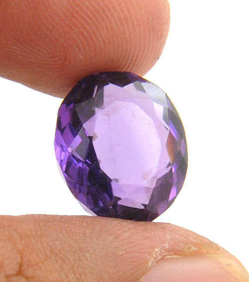 9.74 Ct Certified Oval Cut Brazil Natural Amethyst Gemstone