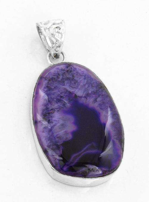 Elegant Drucy Gemstone Silver Pendant