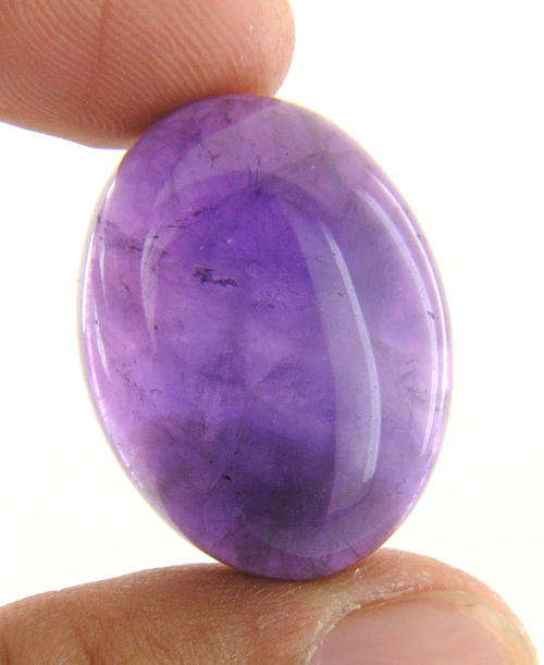 Brazilian Mines 62 Ct Oval Cabochon Shape Amethyst Gemstone