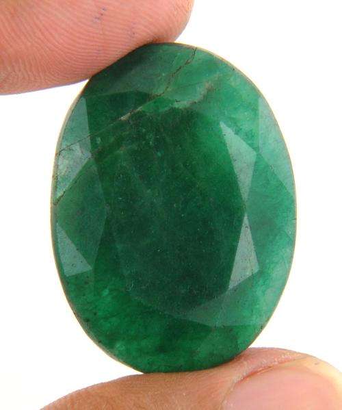 75.26 Ct Certified Oval Mixed Cut Natural Emerald Gemstone