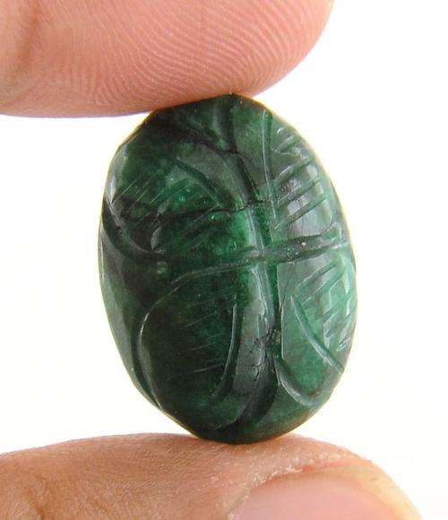 25.62 Ct Certified Oval Cabochon Natural Emerald Gemstone