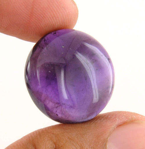 32 Ct Round Cabochon Shape Amethyst Gemstone - Brazilian Mines