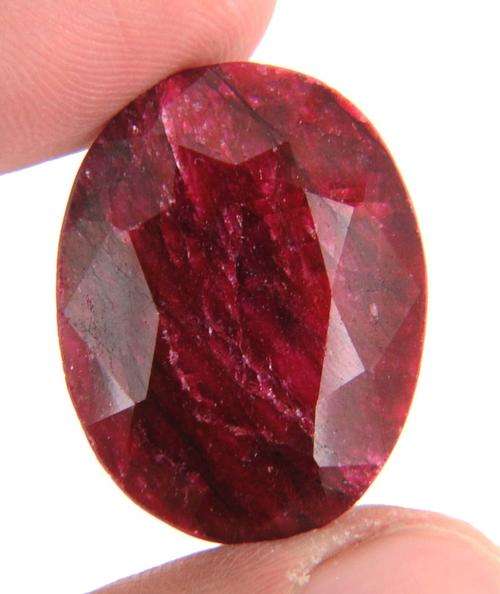 50.47 Ct Certified Oval Mixed Cut Natural Ruby Gemstone