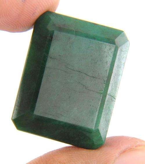 69.85 Carat Certified Emerald Cut Green Emerald Gemstone - 28mm/22mm
