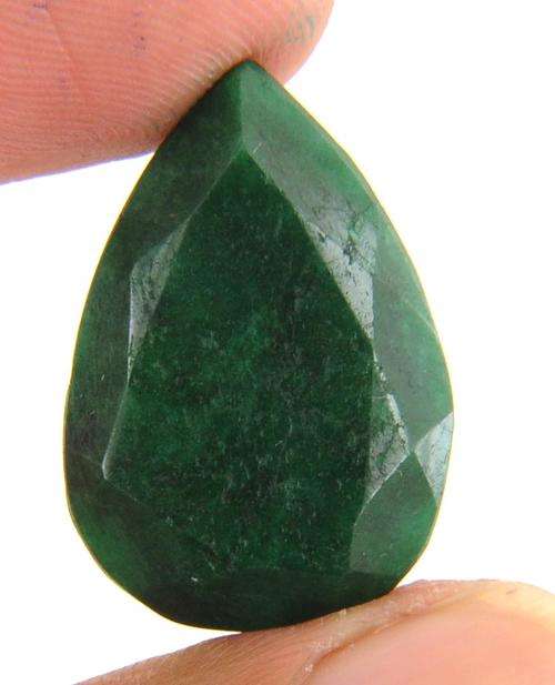35.33 Ct Certified Pear Shape Green Emerald Gemstone