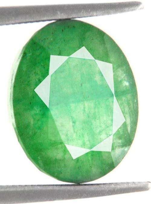 6.74 Ct Certified Brazilian Mines Natural Emerald Gemstone