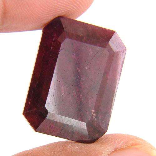 39.83 Ct Certified Emerald Cut Natural Ruby Gemstone