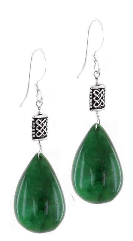 Designer 40 Ct Emerald Gemstone Earrings