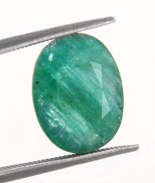 5.78 Ct Oval Mixed Cut Natural Emerald Gemstone