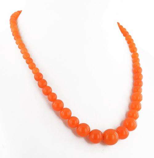 216 Ct Carnelian Gemstone Beaded Necklace Handmade in India