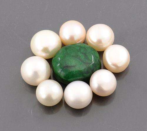 50.85 Ct Precious Emerald and Pearl Gemstone Lot