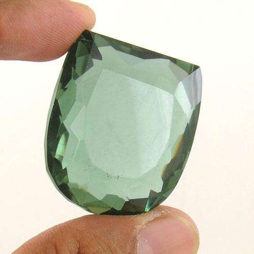 Certified 179.70 Ct Fancy Shape Hydro Green Amethyst Gemstone
