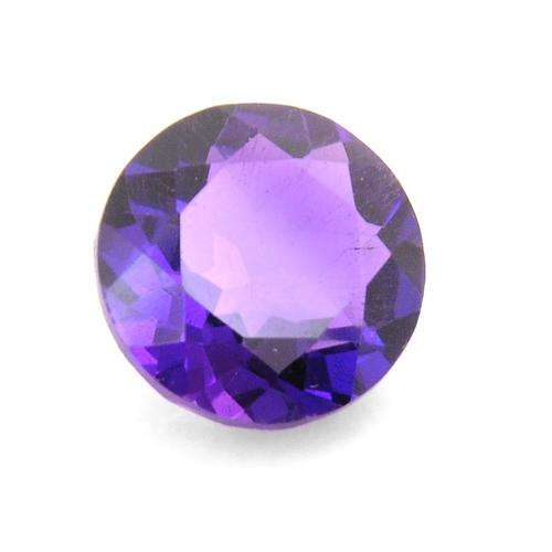 11 Ct Certified Round Mixed Cut  Amethyst Gemstone