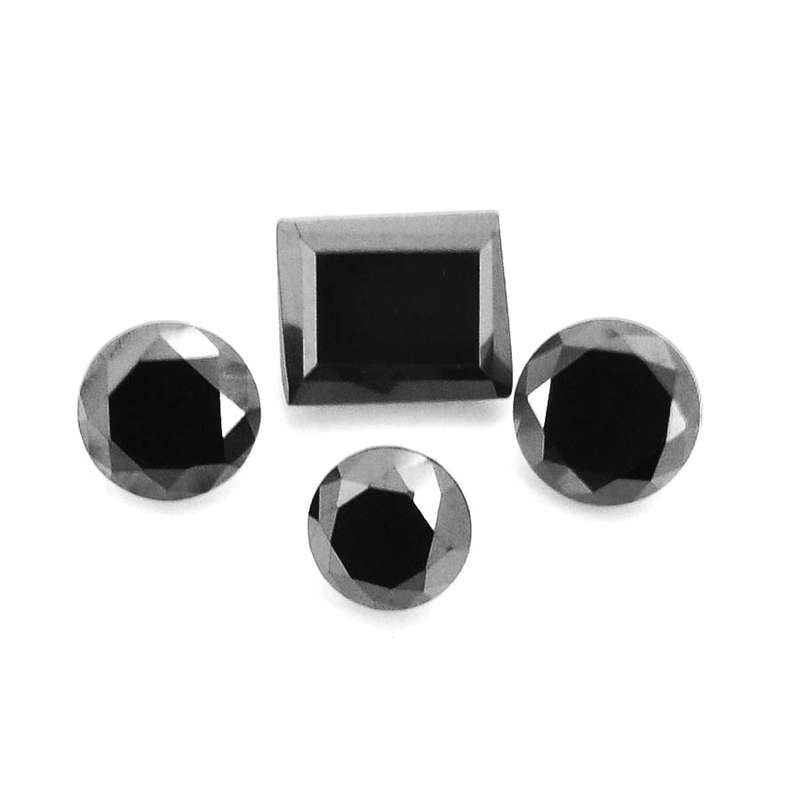 4.65 Carat Mixed Shape Moissanite Black Diamond Lot