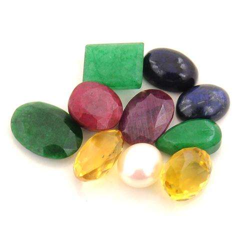80 Ct Emerald, Blue Sapphire,Citrine, Ruby and Pearl Gemstone lot