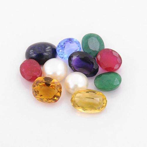 76 Ct Ruby, Emerald, Pearl, Blue Topaz , Amethyst, Sapphire and Citrine Gemstone Lot