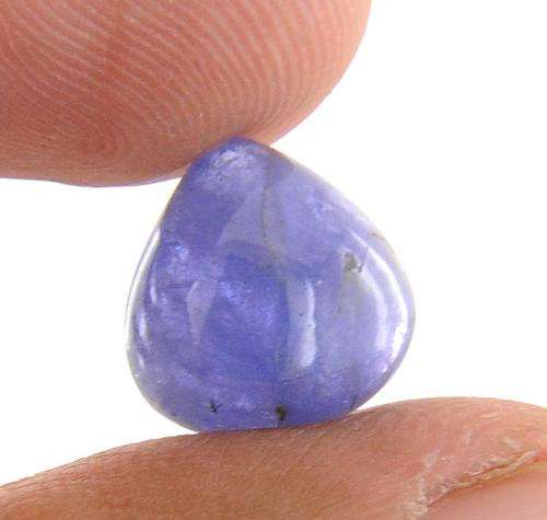 6.58 Carat Certified Pear Cabochon Shape Tanzanite Gemstone