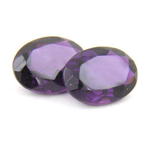 16.85 Carat Certified Hydro Amethyst Gemstone Pair