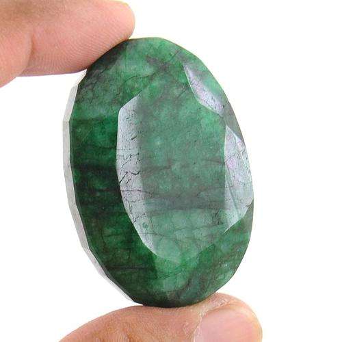 222.50 Ct Certified Oval Shape Green Emerald Gemstone