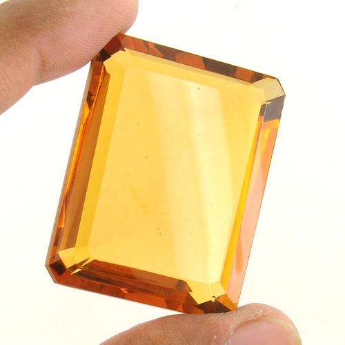 166.70 Ct Certified Emerald Shape Hydro Citrine Gemstone