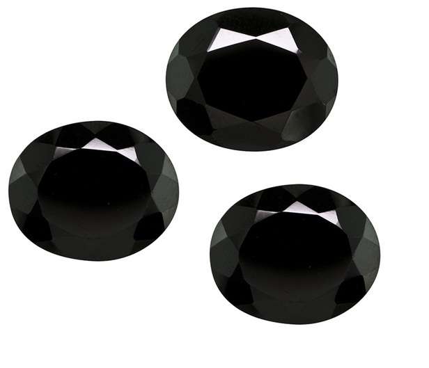 Natural Black Spinel AAA Quality Faceted Oval 4x6 mm 3 pcs Set Loose Gemstone