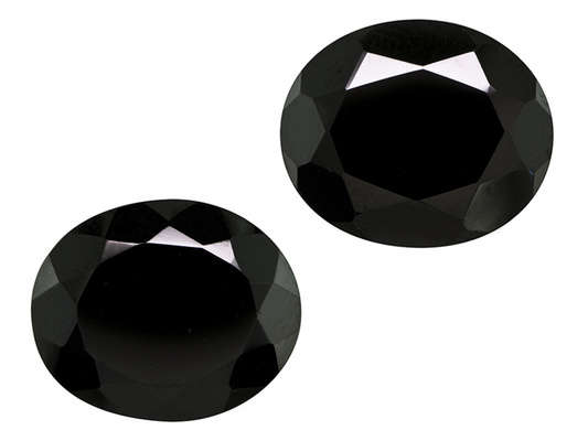 Natural Black Spinel AAA Quality Faceted Oval  4x6 mm Pair Loose Gemstone