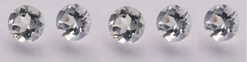 Natural White Topaz AAA Quality Faceted Round 4.5 mm 5 pcs Lot Loose Gemstone