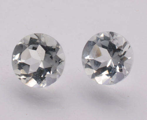 Natural White Topaz AAA Quality Faceted Round 4.5 mm Pair Loose Gemstone