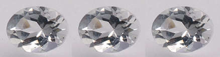 Natural White Topaz AAA Quality Faceted Oval 4x6 mm 3 pcs Loose Gemstone