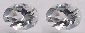 Natural White Topaz AAA Quality Faceted Oval 4x6 mm 1 Pair Loose Gemstone