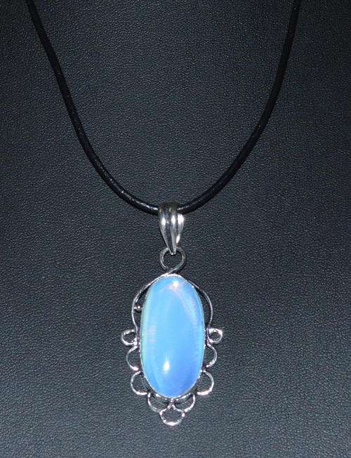 Opalite Pendant in 529 Sterling silver plated pendant only
