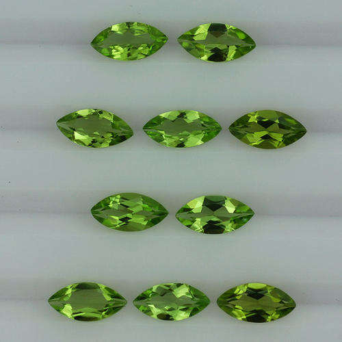 Natural Peridot SI Quality Calibrated 2.5x5mm Faceted Marquise 10pcs Loose Gemstone