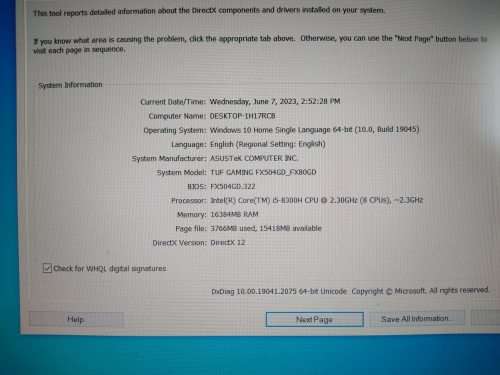 ASUS TUF Gaming Laptop - FX504GD