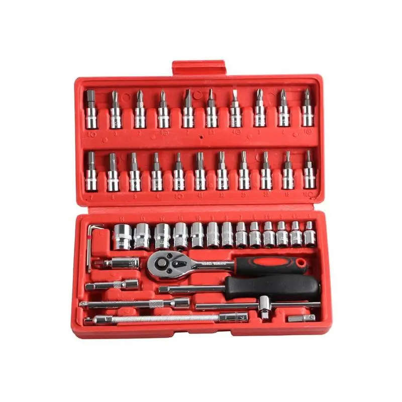 46 Pieces 1/4-Inch Socket Set