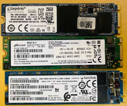 256GB M2 SSDs