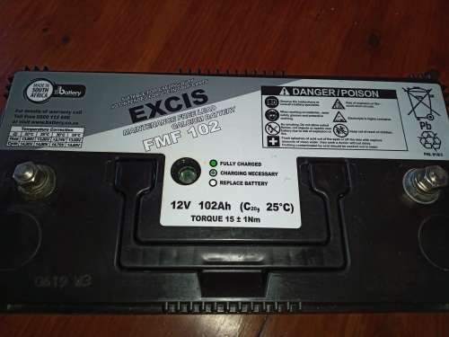 Excis 102 AH 12V Stud Terminal Lead Calcium battery Sealed Maintenance Free