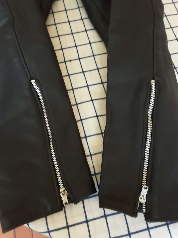 Mens leather biker pants