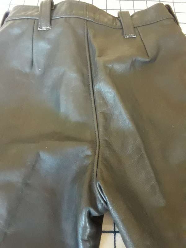 Mens leather biker pants