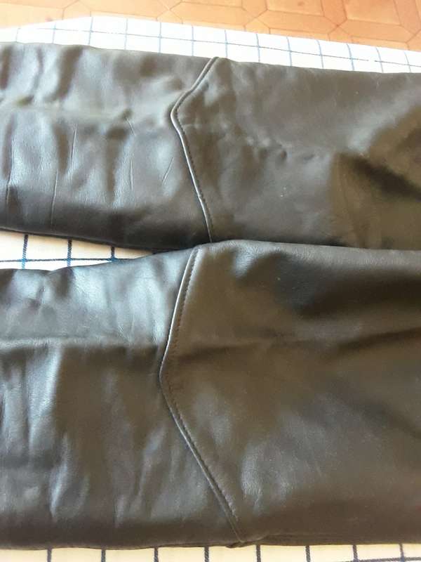 Mens leather biker pants
