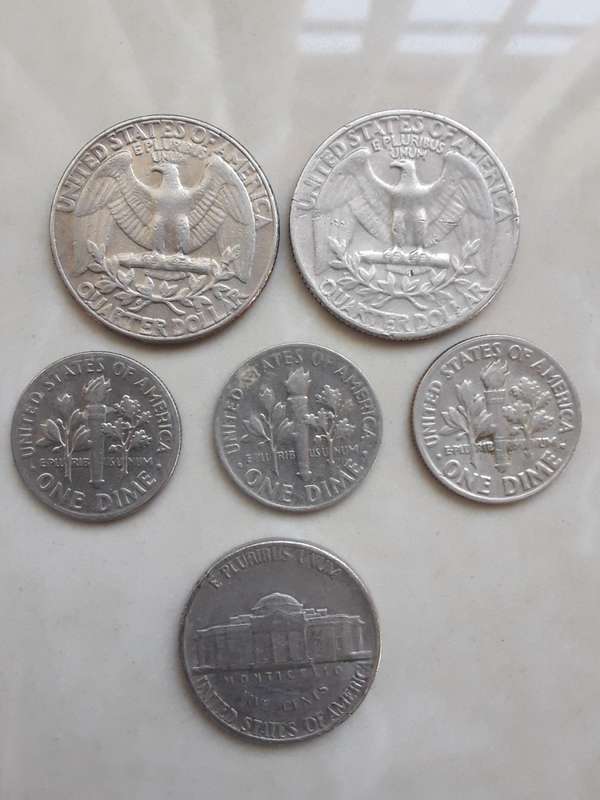 6 USA Coins